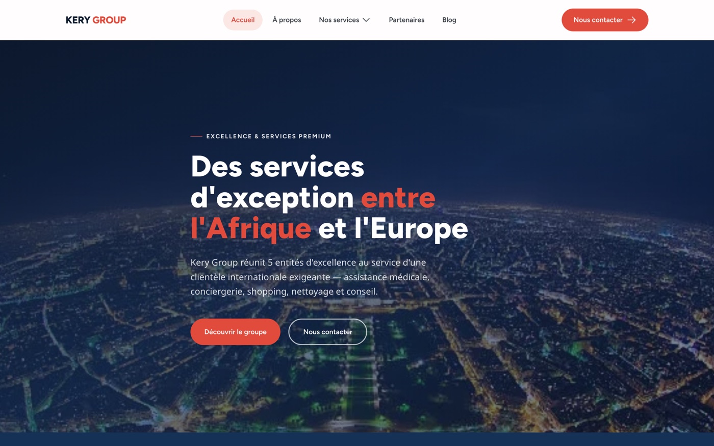 Kery Group - Site web du groupe